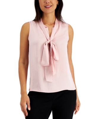 sleeveless bow top