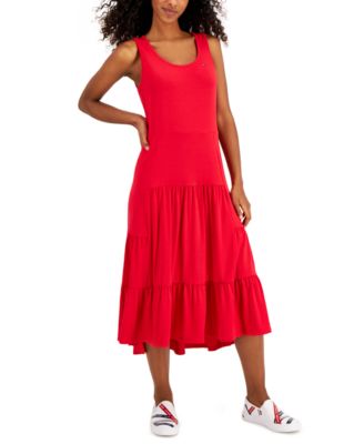 Tommy Hilfiger - Tiered Sleeveless Midi Dress
