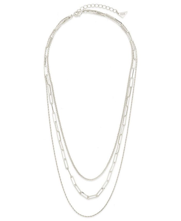 Sterling Forever Women's Kori Triple Layered Necklace - Macy's