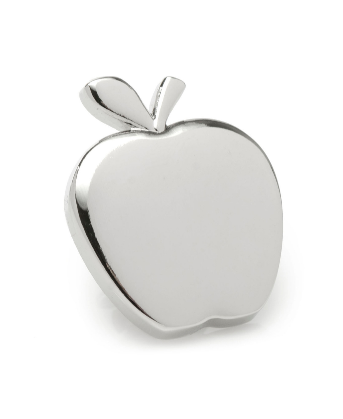 Men's Apple Lapel Pin - Silver-Tone