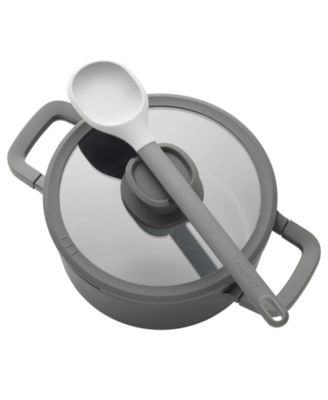 Leo Stone+ Nonstick Ceramic 10" Stock Pot with Lid Recycled, 5.9qt