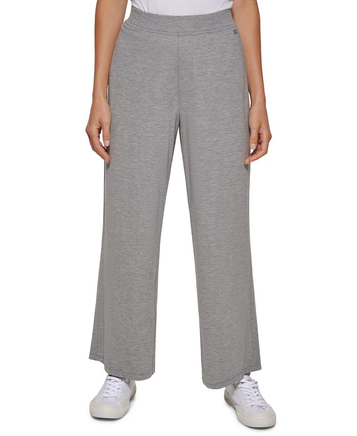 Calvin Klein Ponté Knit Wide Leg Pants - Macy's
