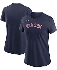 Women's Navy Boston Red Sox Wordmark T-shirt