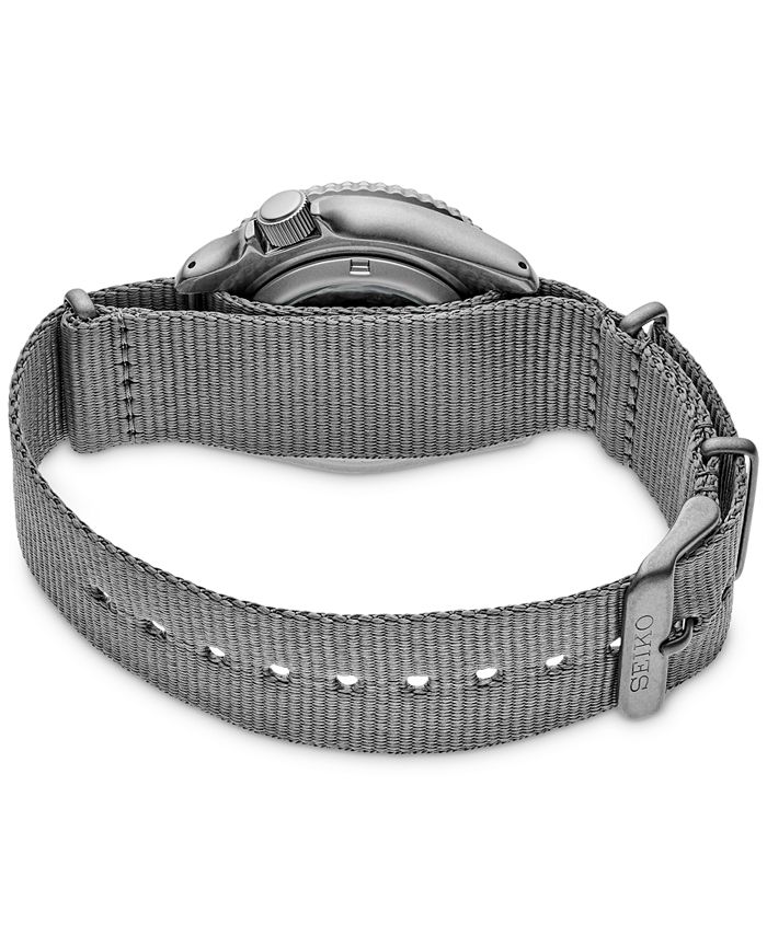 Seiko Men's Automatic 5 Sports Gray Nylon Strap Watch 43mm Macy's
