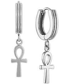 Ankh Cross Drop Earrings, Created for Macy's in 14k Gold-Plated Sterling Silver (Also in Sterling Silver)
