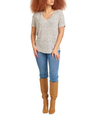 Black Tape - Leopard-Print High-Low Top