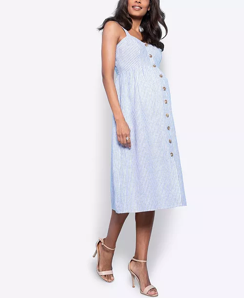 women's midi maternity nursing dress, including petites sizing