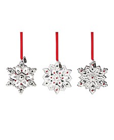 Mini Metal Snowflake Ornament, Set 3