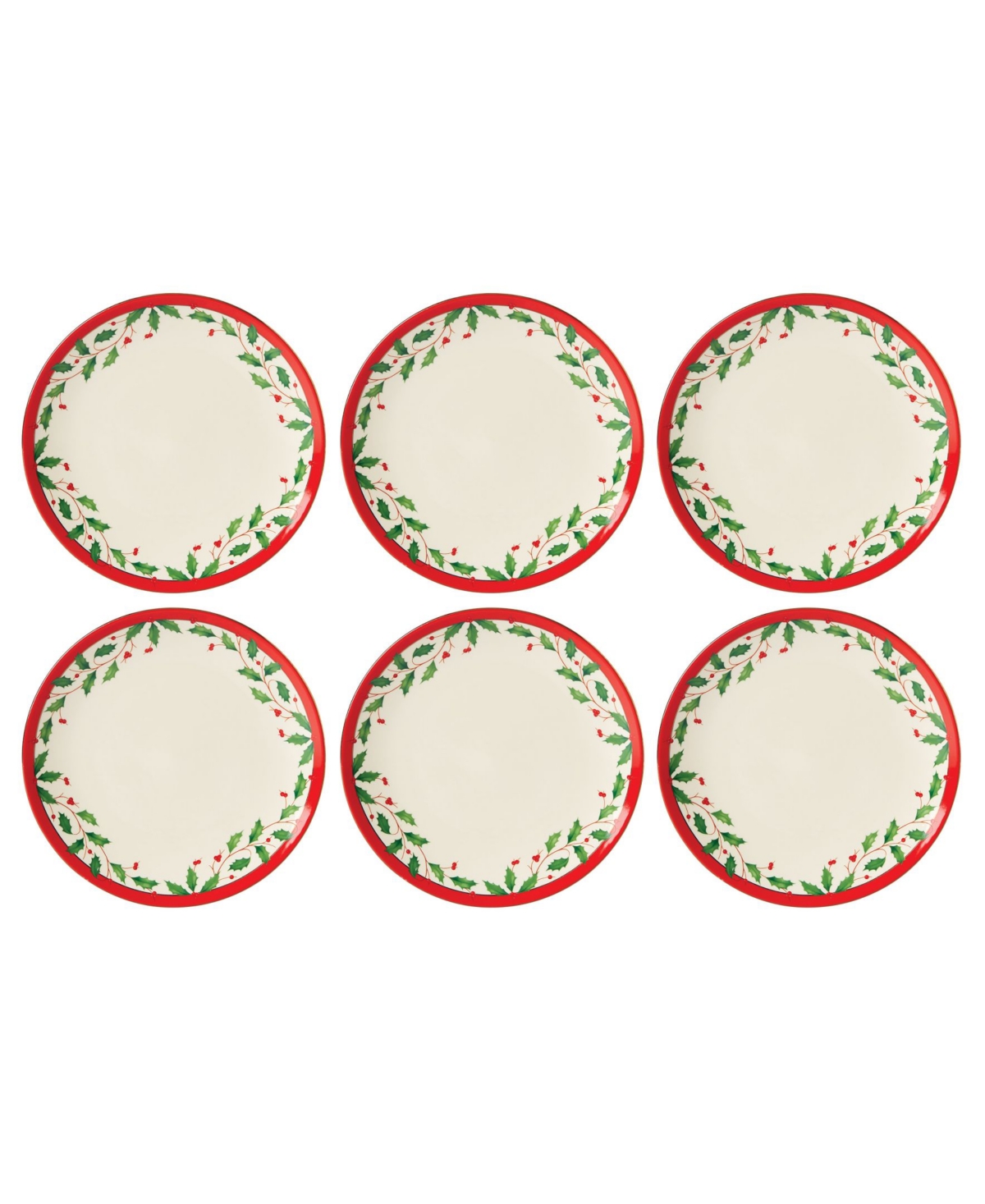 Holiday Accent Plate, Set of 6