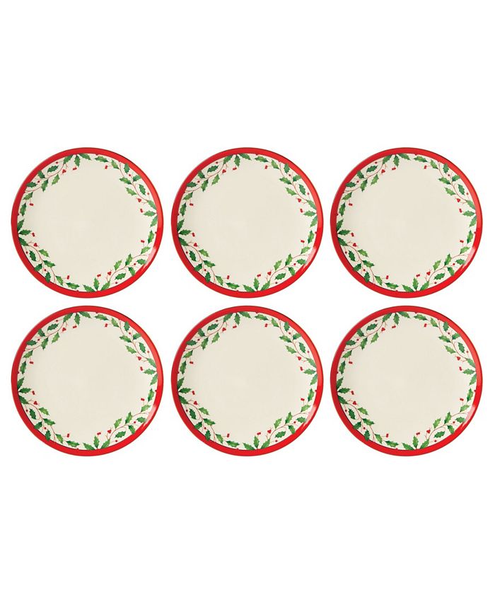 Lenox Holiday Accent Plate, Set of 6 - Macy's