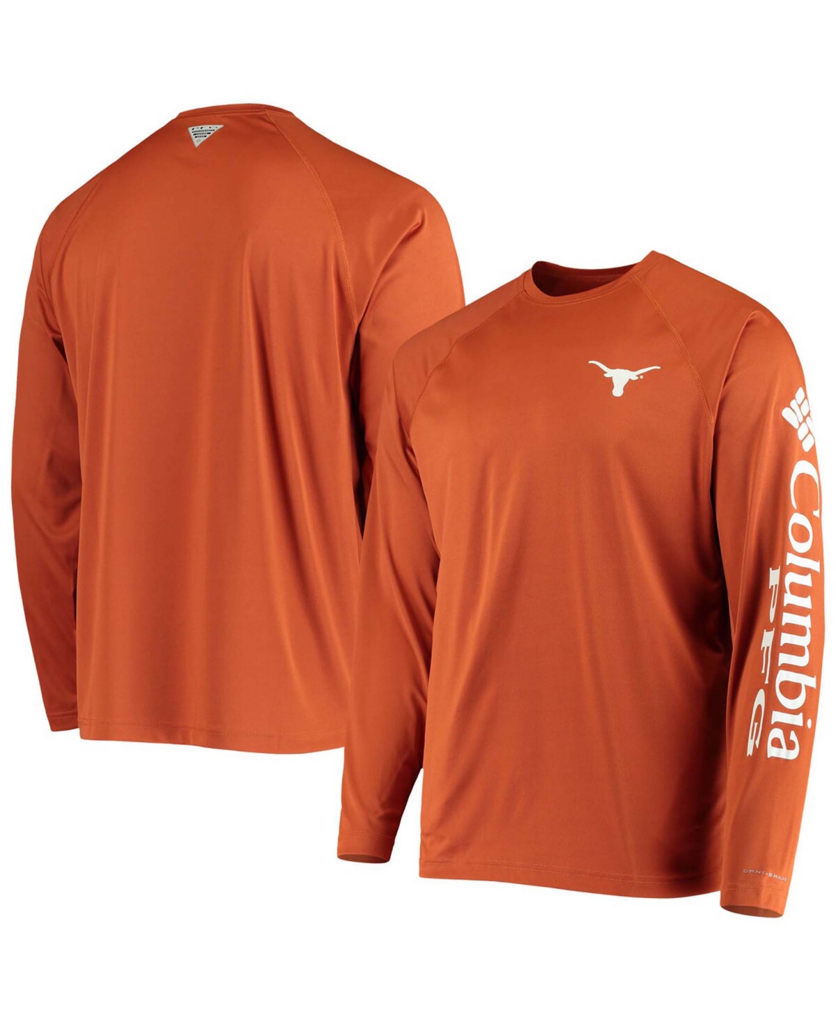 Men's Pfg Burnt Orange Texas Longhorns Terminal Tackle Omni-Shade Long Sleeve T-shirt - Burnt Orange