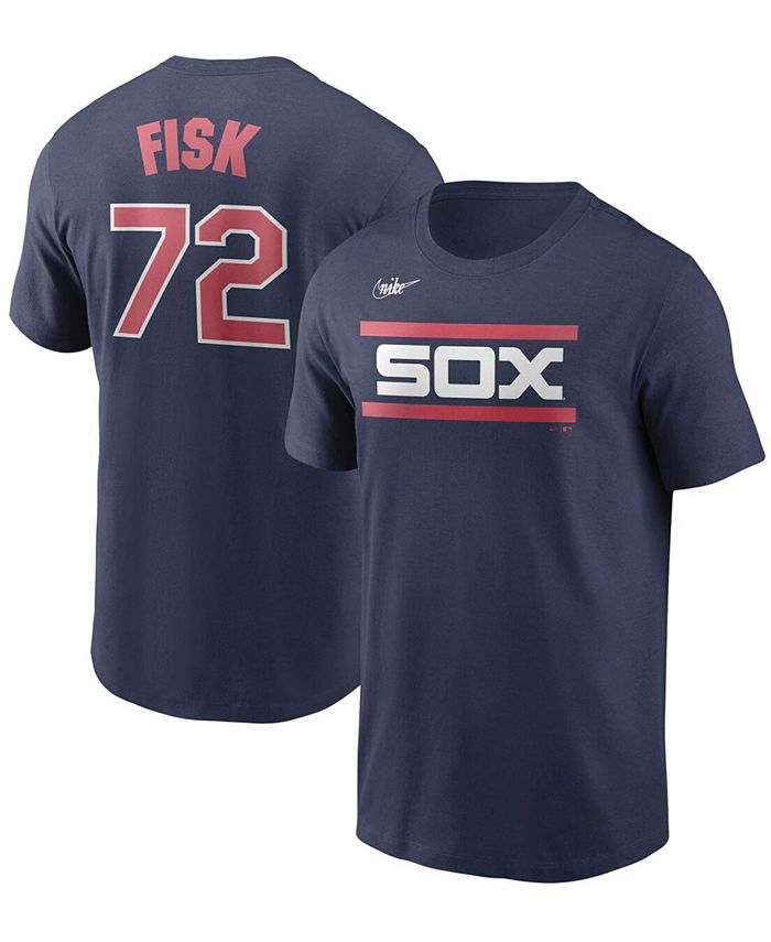 Nike Men's Carlton Fisk Navy Chicago White Sox Cooperstown Collection ...