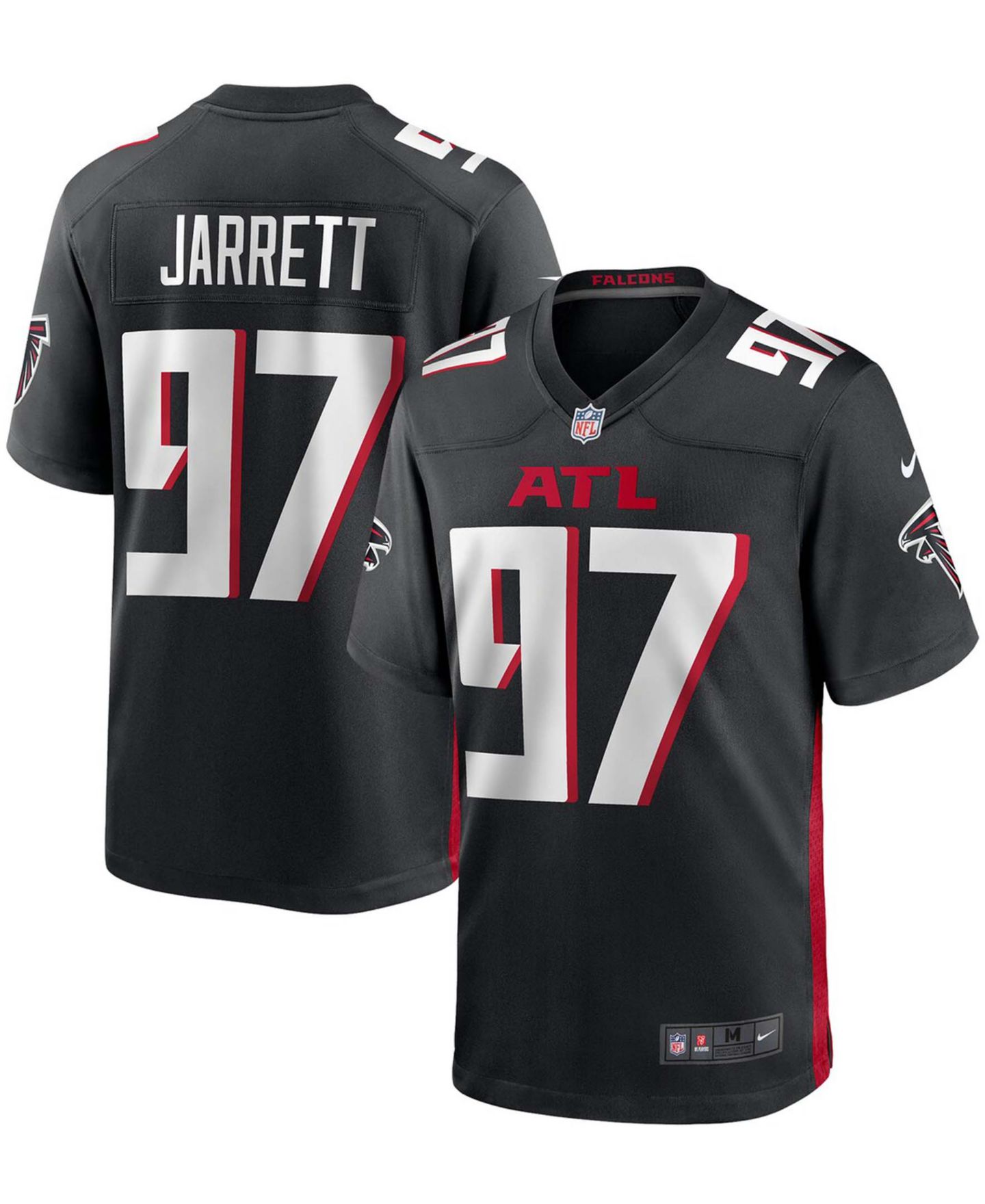 Мужской топ Nike Grady Jarrett Black Atlanta Falcons Game Jersey — фото 4