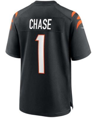 Men's Ja'Marr Chase Black Cincinnati Bengals 2021 NFL Draft First Round Pick Game Jersey