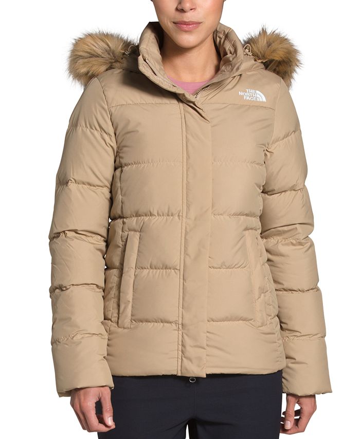 The North Face Women's Gotham Faux-Fur Trim Quilted Down Coat - Macy's