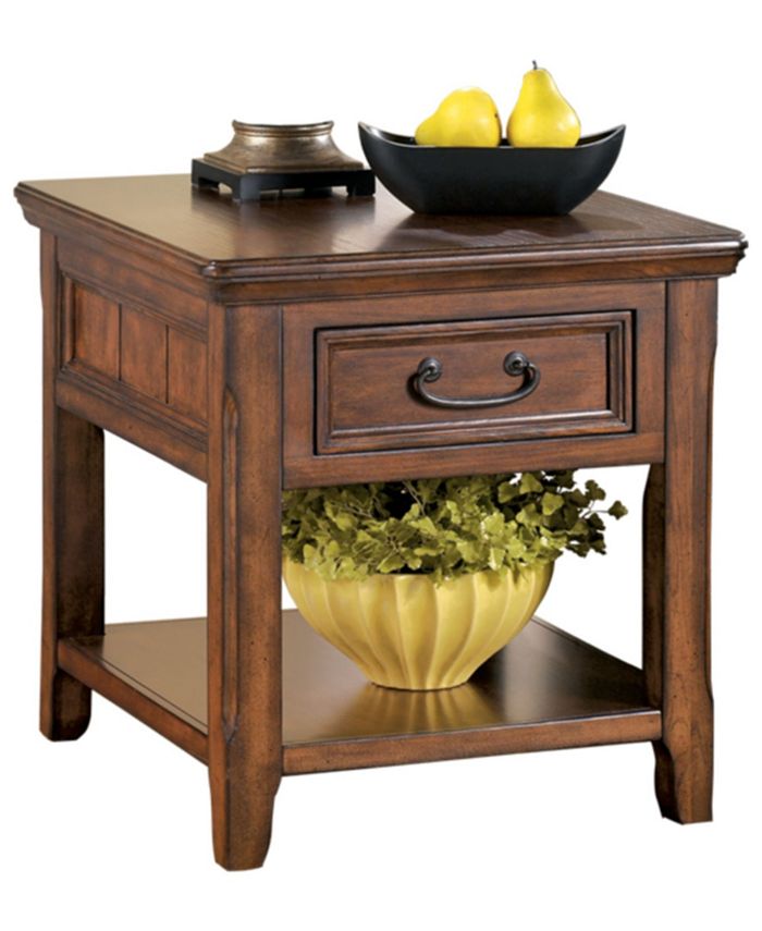 Signature Design By Ashley Woodboro VintageLike Rectangular End Table Macy's