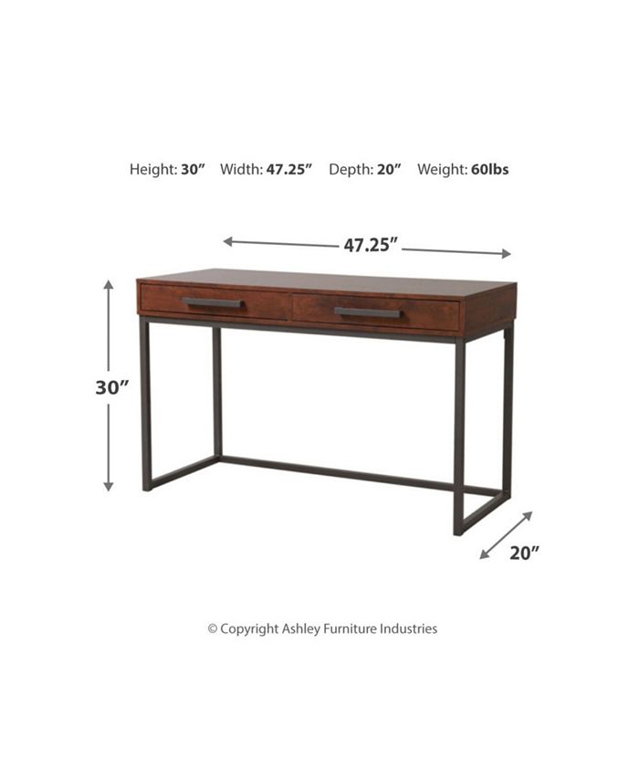 Signature Design By Ashley Horatio Gunmetal Casual Home Office Small ...