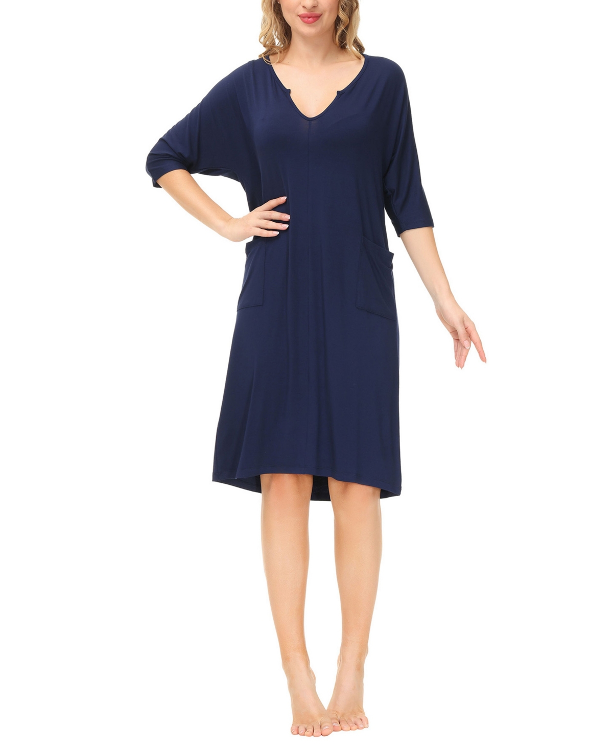 INK+IVY INK+IVY WOMEN'S DOLMAN SLEEVE DRESS WITH SIDE PATCH POCKETS