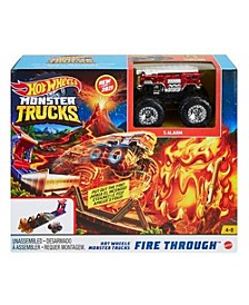 Monster Trucks Fire Through Playset