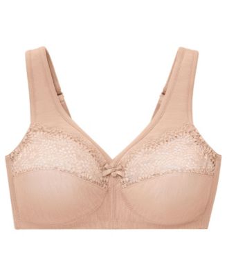 Women's Full Figure Plus Size Magic Lift Moisture Control Wirefree Bra 1064