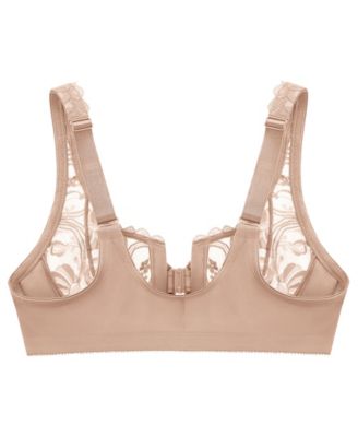 Women's Full Figure Plus Size Wonderwire Front Close Stretch Lace Bra 9245