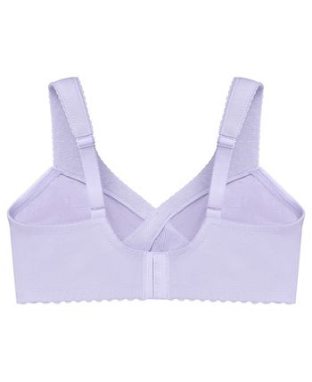 TBKOMH Bras Ladies No Steel Ring Bra Receiving Support Sagging Bra  Underwear 3/4Cup Cotton Comfortable Women's Bras(Light Purple,42)