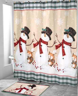 Friends Gather Holiday Printed Shower Curtain, 72" x 72"