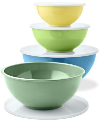 Martha Stewart Collection - Hello Sunshine 8-Piece Mixing Bowls & Lids Set