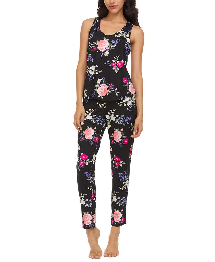 Flora by Flora Nikrooz Payton Travel Wrap Robe, Tank Top & Pants Pajama