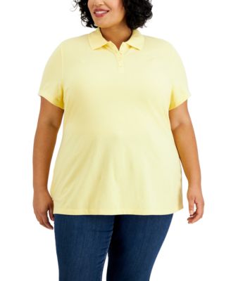 yellow plus size tops