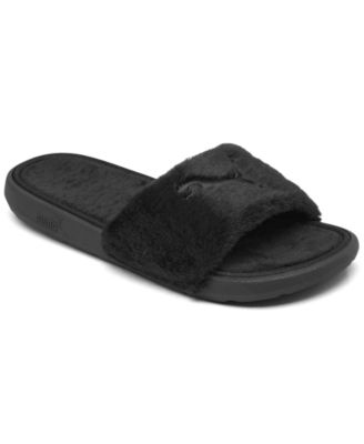 puma womens cool cat fluffy slide sandals