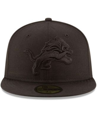 Men's Detroit Lions Black on Black 59FIFTY Fitted Hat