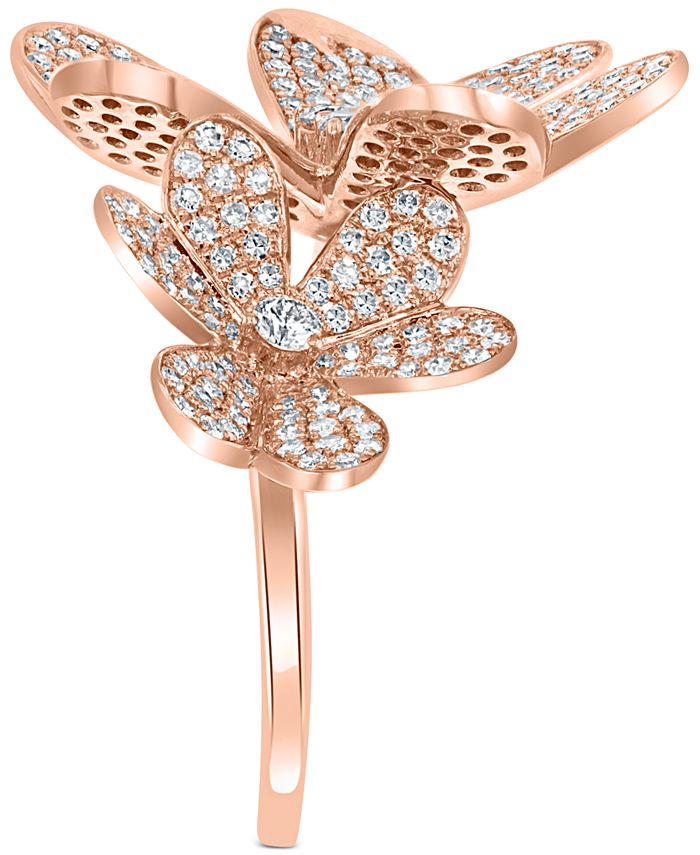 EFFY Collection EFFY® Diamond Flower Ring (11/5 ct. t.w.) in 14k Rose