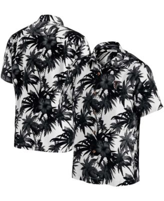 Men's Atlanta Falcons Tommy Bahama Red Sport Harbor Island Hibiscus Camp  Button-Up Shirt