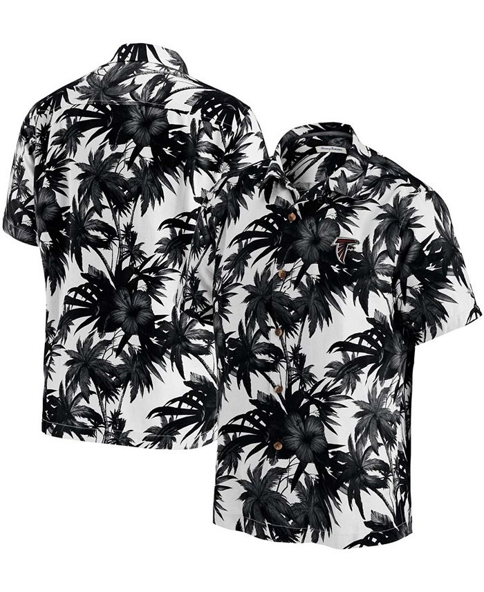 Lids San Francisco 49ers Tommy Bahama Sport Harbor Island Hibiscus Camp  Button-Up Shirt - Black