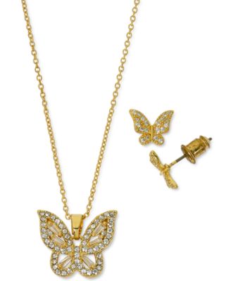 Macy's Cubic Zirconia Butterfly Pendant 