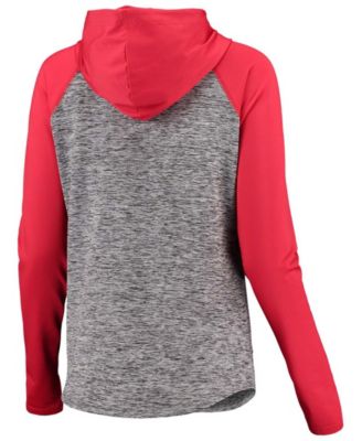 Women's Heathered Gray-Red Tampa Bay Buccaneers Championship Ring Pullover Hoodie