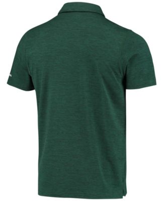 Men's Green Michigan State Spartans Tech Trail Space Dye Omni-Shade Polo