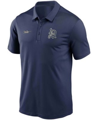 Men's Navy Detroit Tigers Cooperstown Collection Logo Franchise Performance Polo