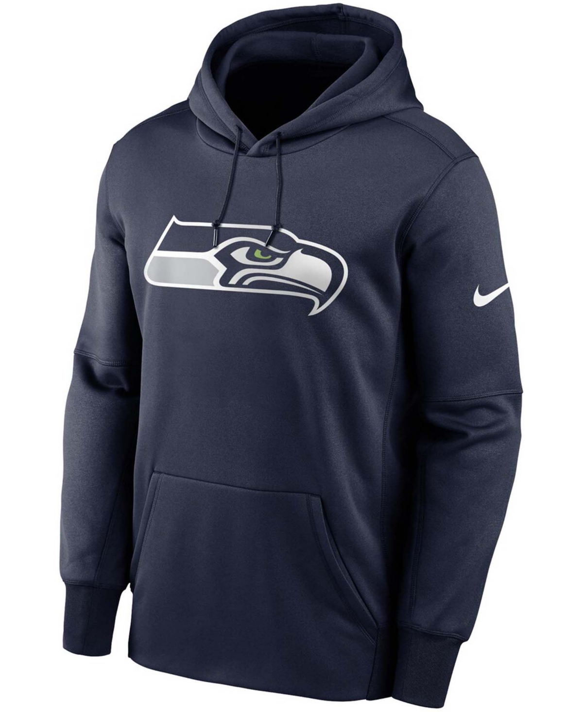 Shop Nike Men's Big And Tall College Navy Seattle Seahawks Fan Gear Primary Logo Therma Performance Pullover H