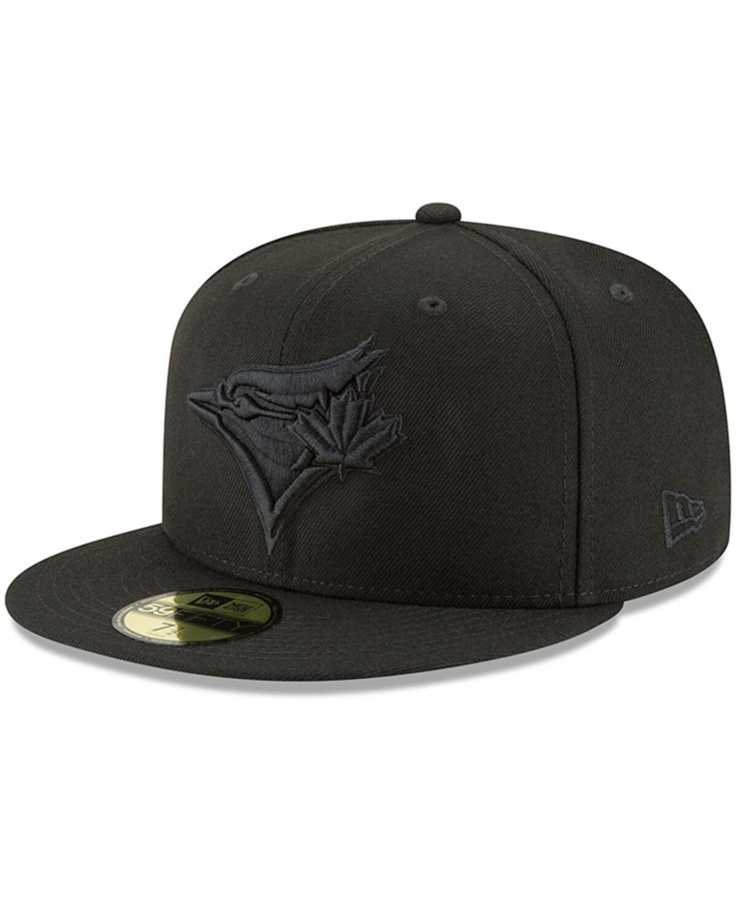 Мужская кепка New Era Black Toronto Blue Jays Primary Logo Basic 59FIFTY Fitted Hat — фото 1