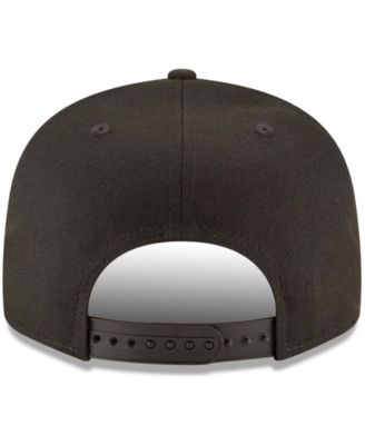 Men's Black Los Angeles Angels Black on Black 9FIFTY Team Snapback Adjustable Hat