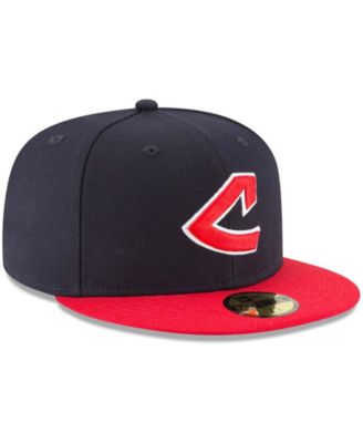 Men's Navy Cleveland Indians Cooperstown Collection Wool 59FIFTY Fitted Hat