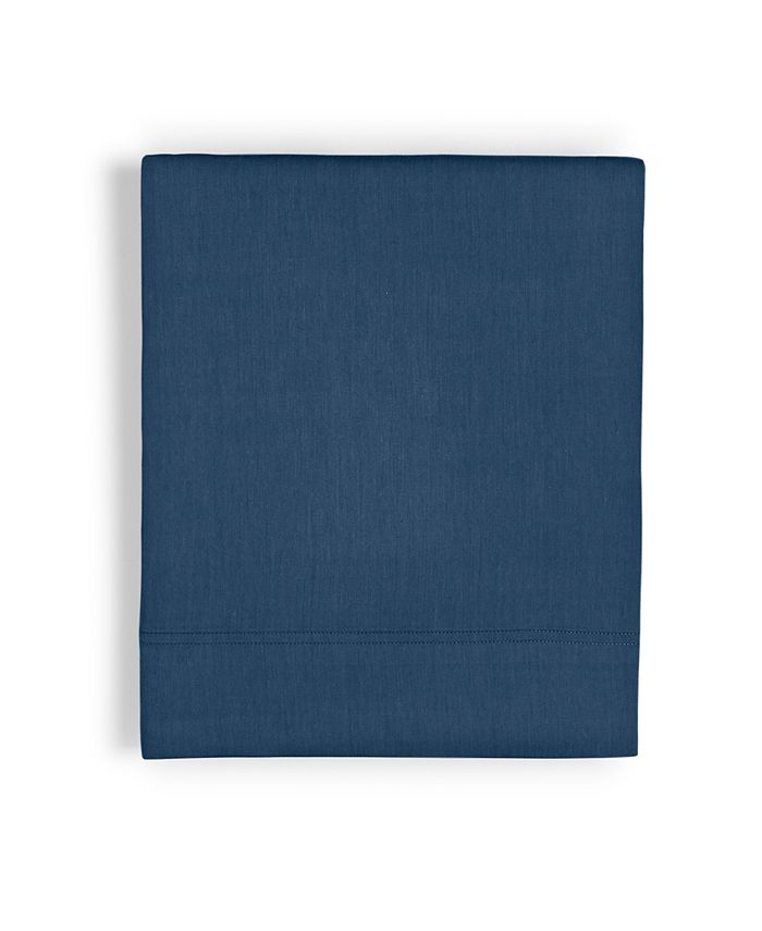 Oake Cotton Tencel Solid 300 Thread Count Flat Sheet, Full, Created for