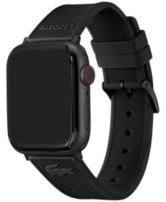Lacoste Petit Pique Black Silicone Strap for Apple Watch