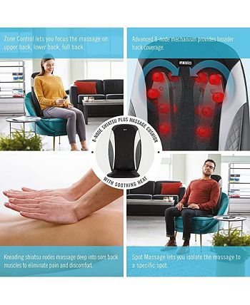 Homedics MCS-380H Shiatsu Plus Heated Massage Cushion - Macy's