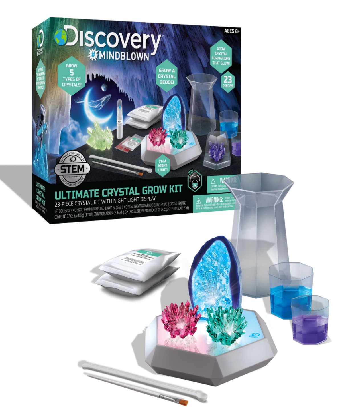 Discovery Mindblown Ultimate 23-piece Crystal Growing Kit In Open Miscellaneous