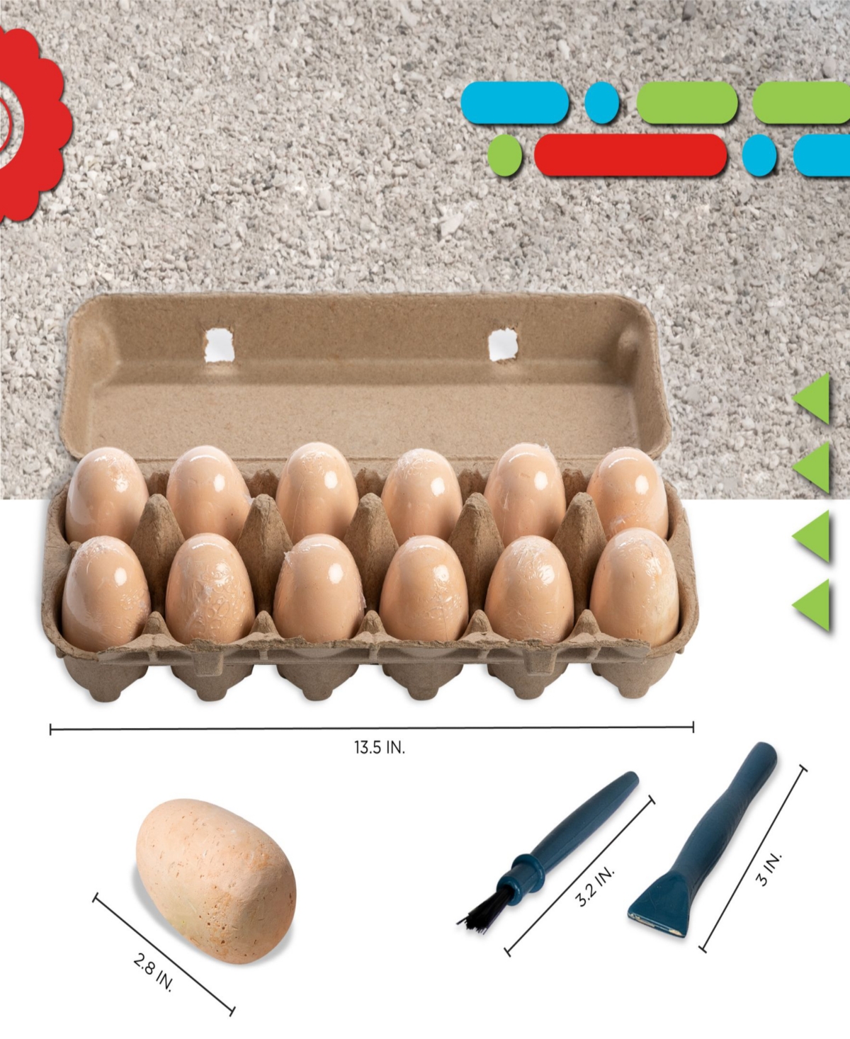 Shop Discovery Dig And Discover Dino Excavation Eggs In Beige,khaki