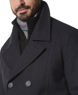 Men's Danton Peacoat with Inset Bib