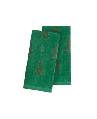 Martha Stewart Collection - Martha Stewart Tonal Tree Fingertip Towel